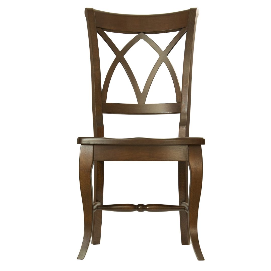 Double X Back Solid Wood Dining Chair