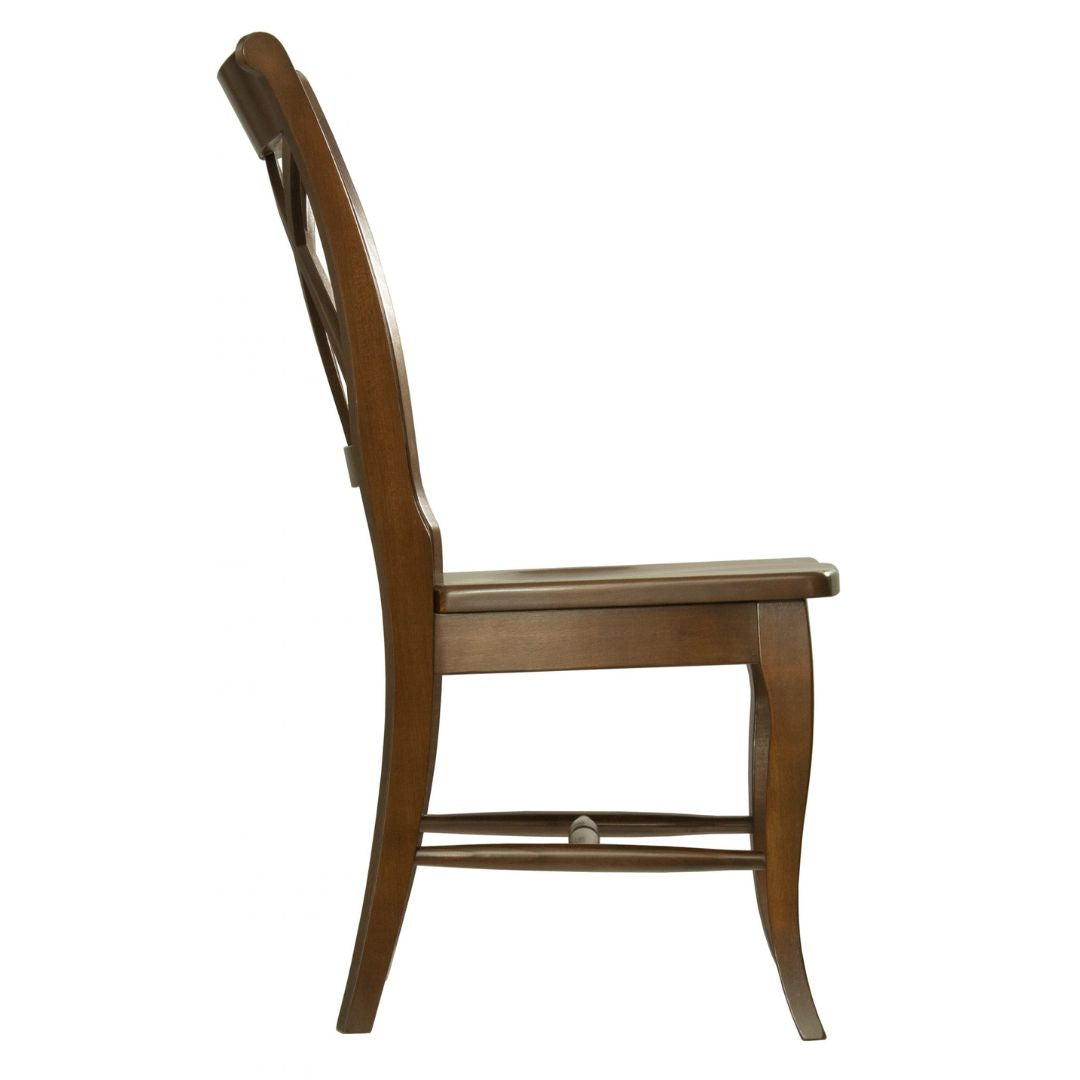 Double X Back Solid Wood Dining Chair