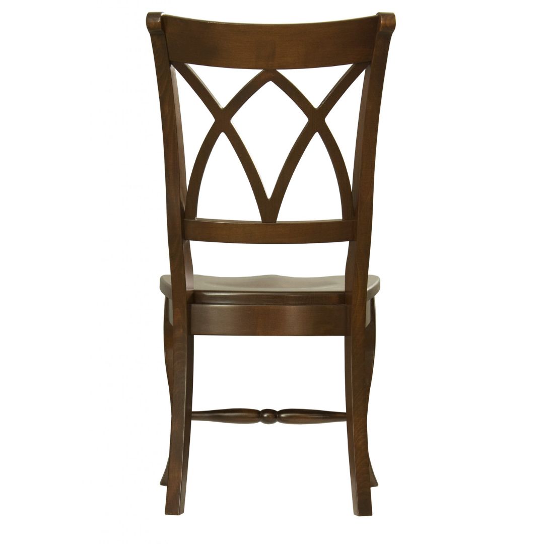 Double X Back Solid Wood Dining Chair