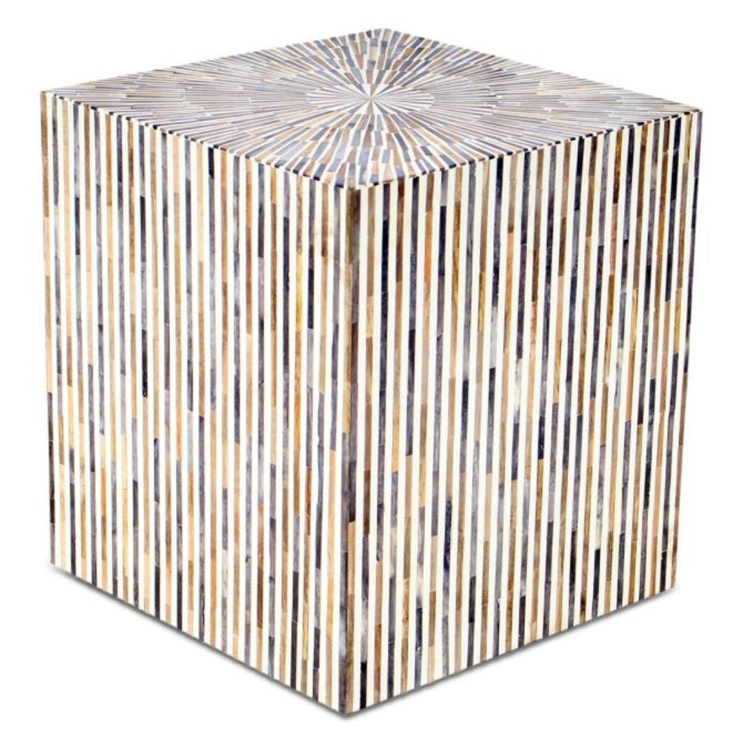 Serengeti Horn Inlay Accent Table