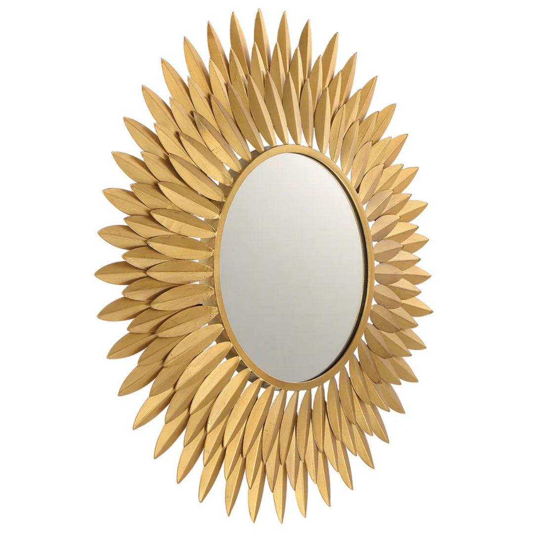 Sunburst Leaf Mirror