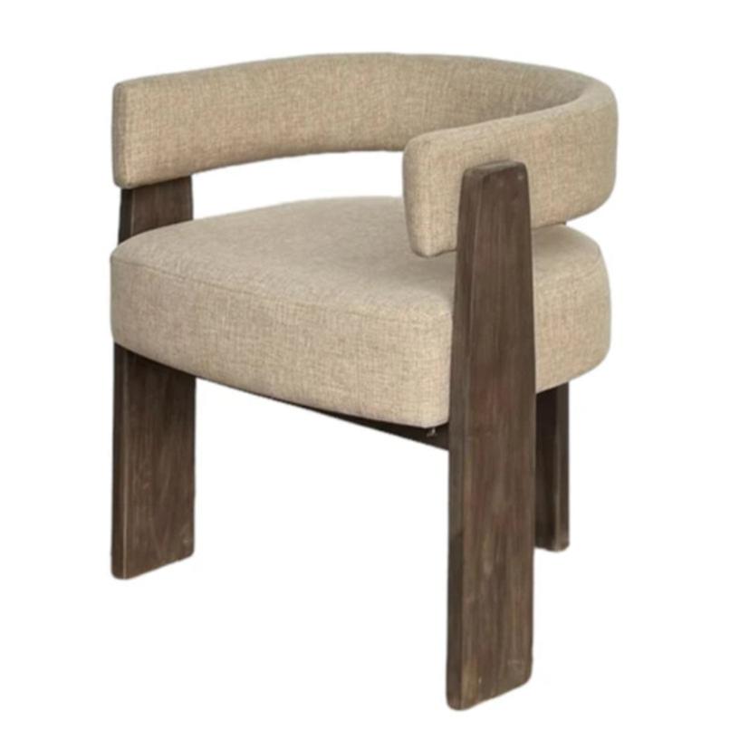 Teak Natural Coastal Curved Back Dining Chair