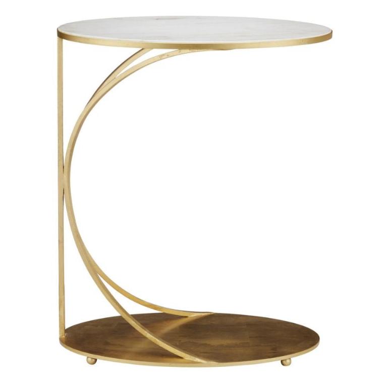 Golden Cantilever Accent Table