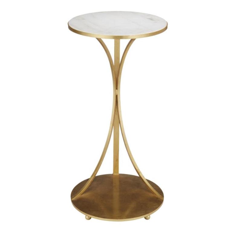 Golden Cantilever Accent Table