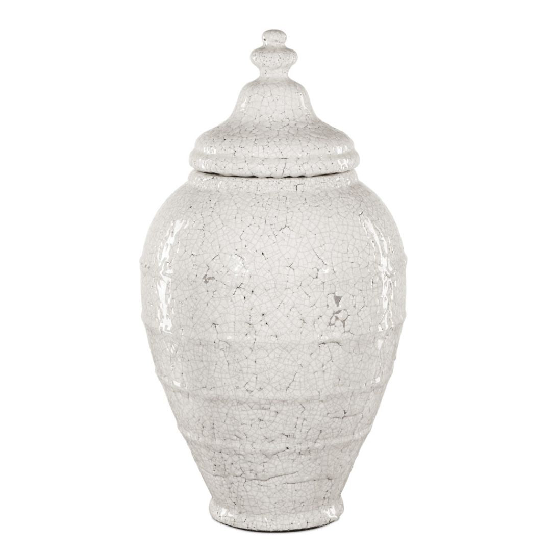 Antique White Glazed Jar