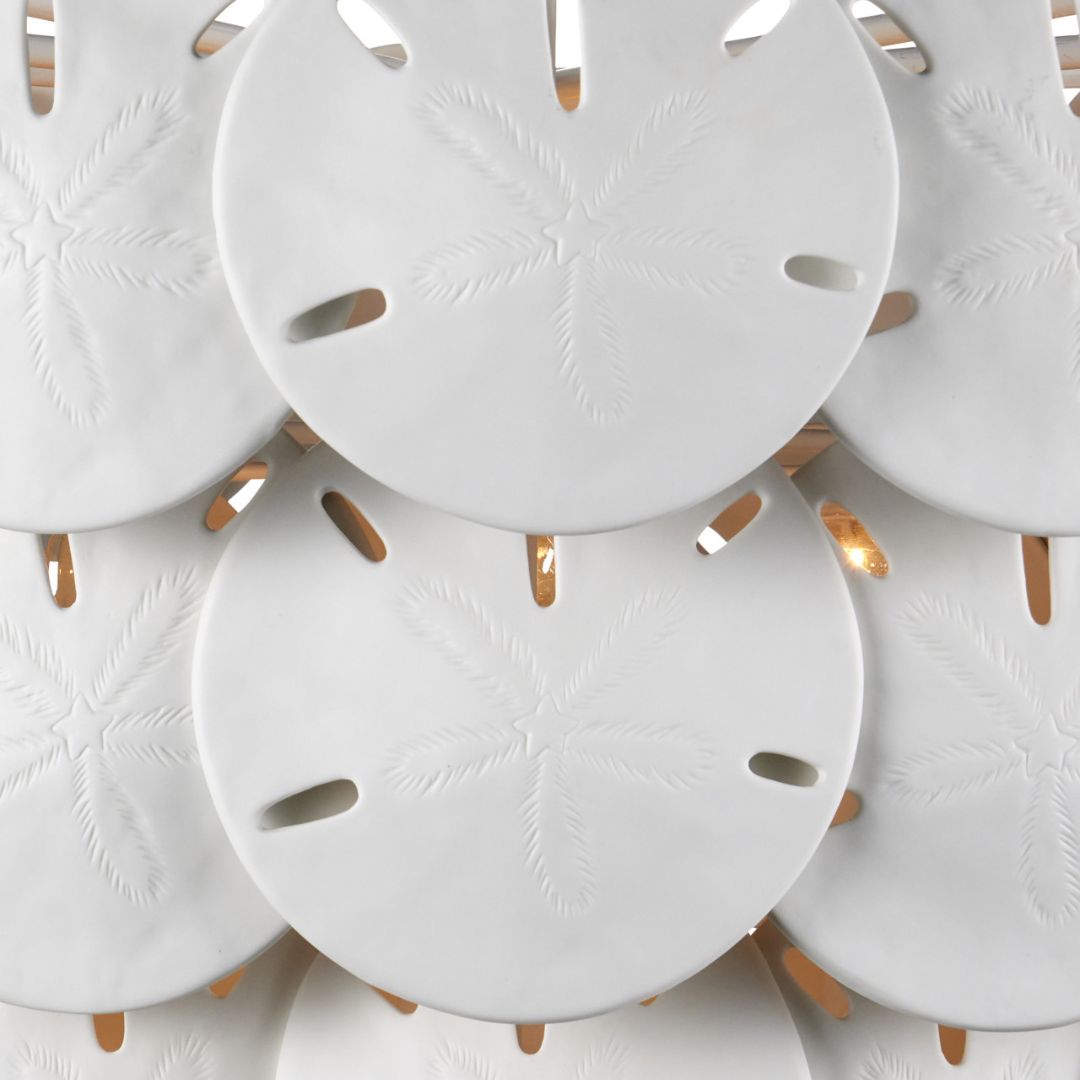 White Sand Dollars Extra Large Chandelier