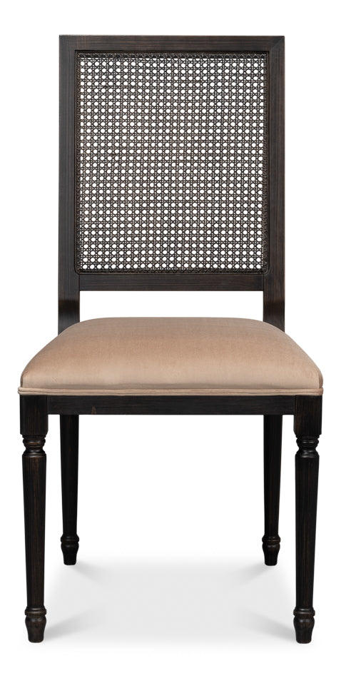 Black Cane Back Side Chair