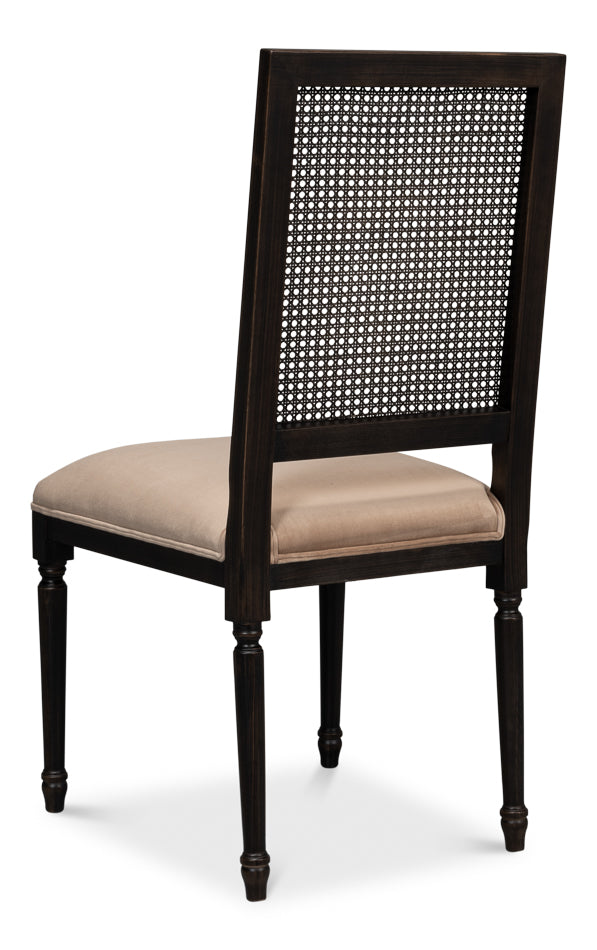 Black Cane Back Side Chair