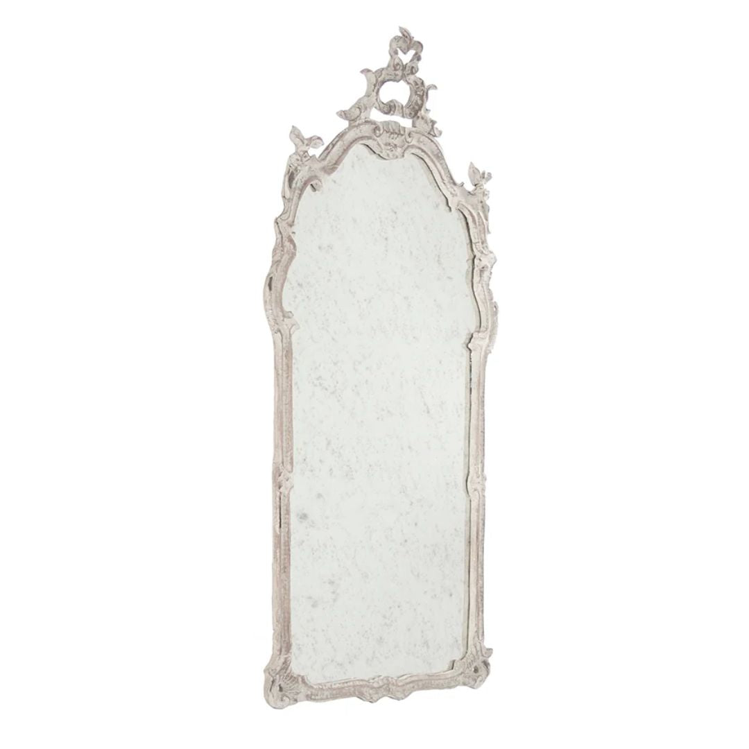 Ornate White Shabby Chic Mirror