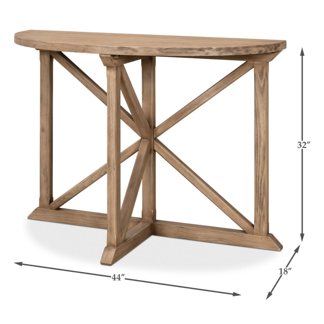 Vineyards Half-Moon Console Table