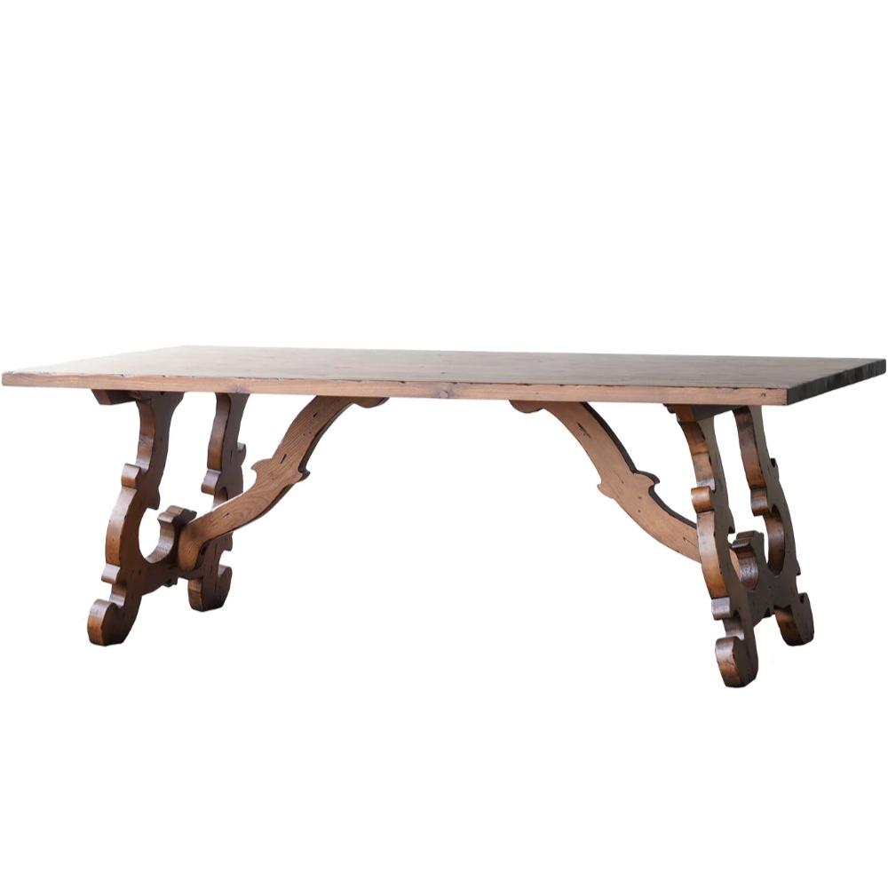 Weathered Antique Brown Dining Table 