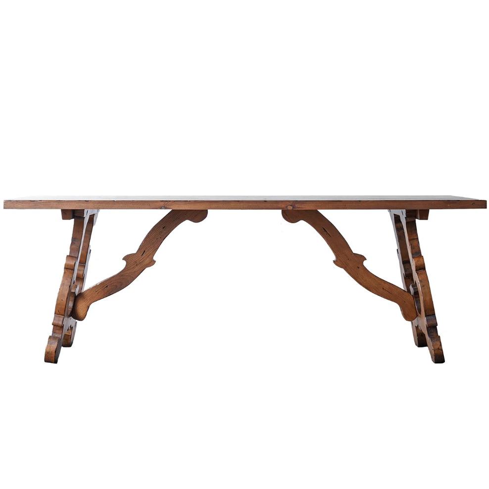 Weathered Antique Brown Dining Table 