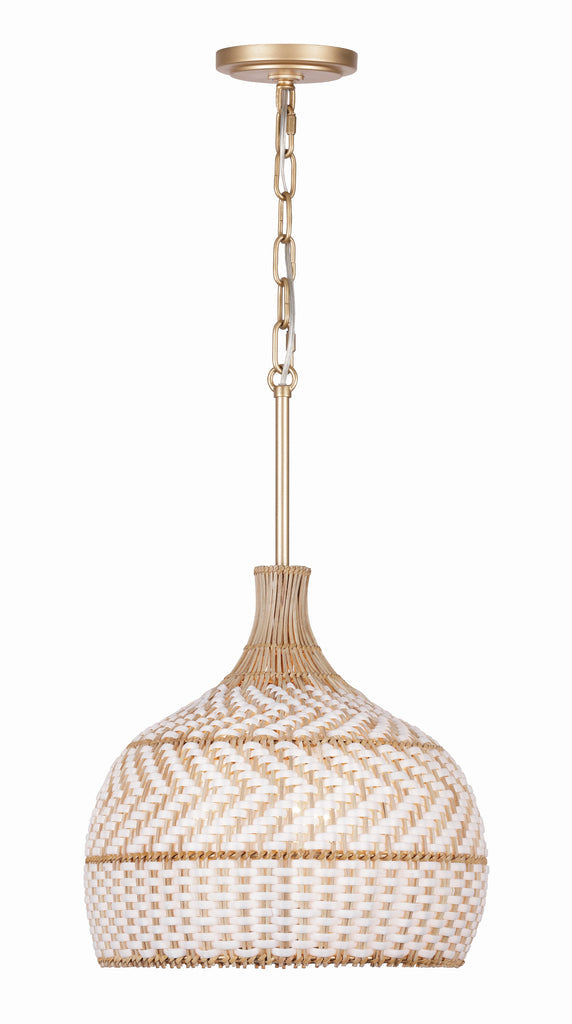 Zanzibar Two-Tone Rattan Pendant