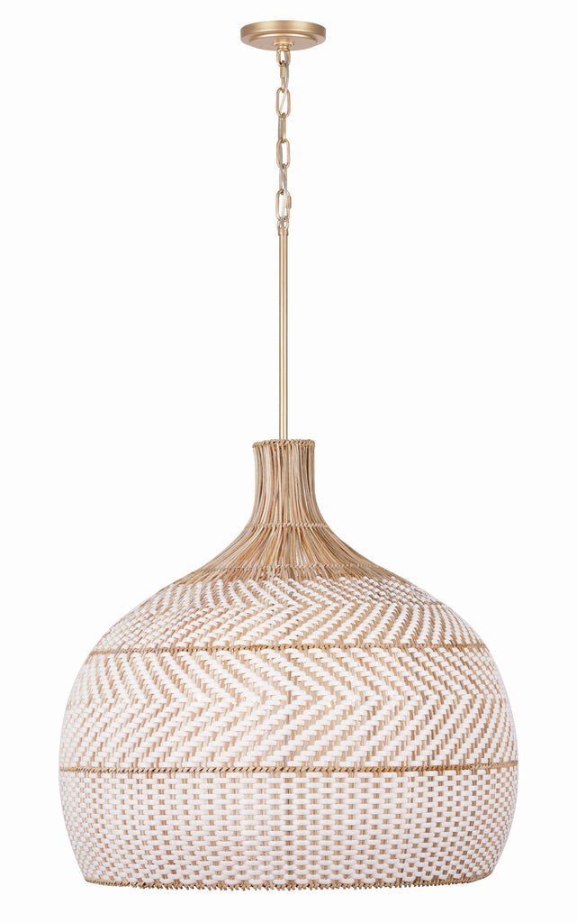 Zanzibar Two-Tone Rattan Pendant