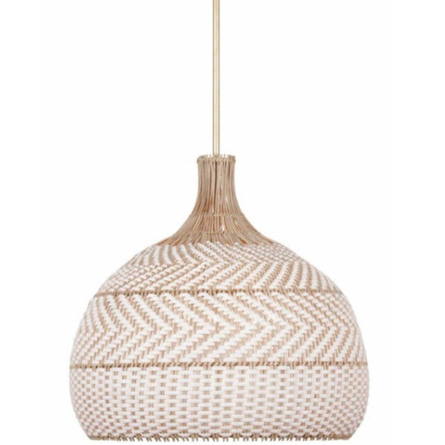 Zanzibar Two-Tone Rattan Pendant