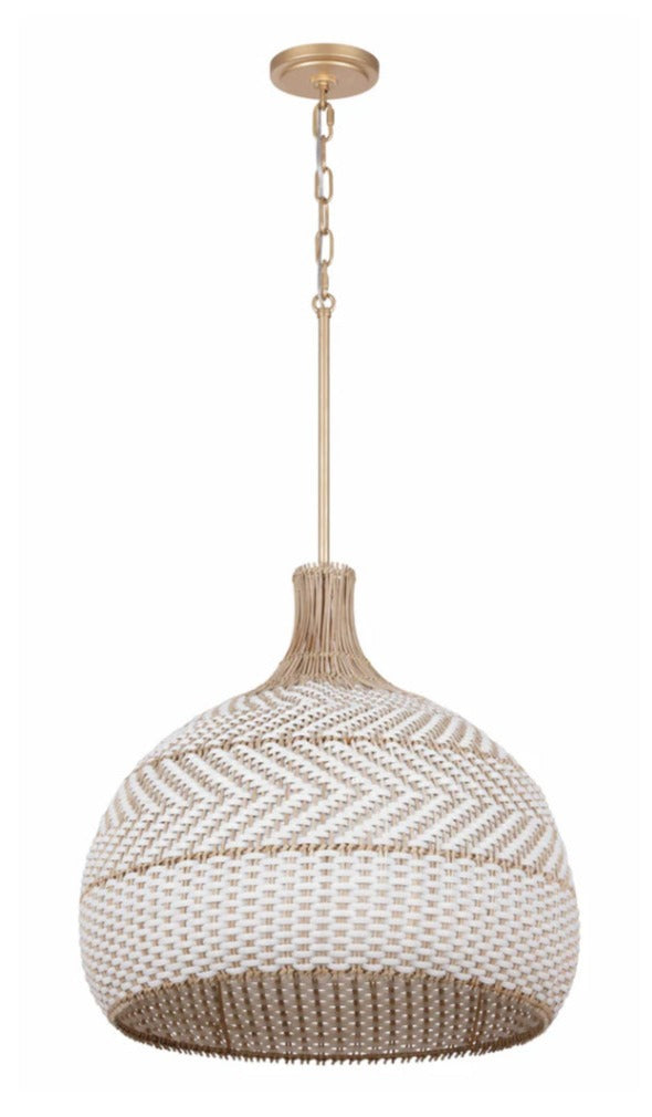 Zanzibar Two-Tone Rattan Pendant