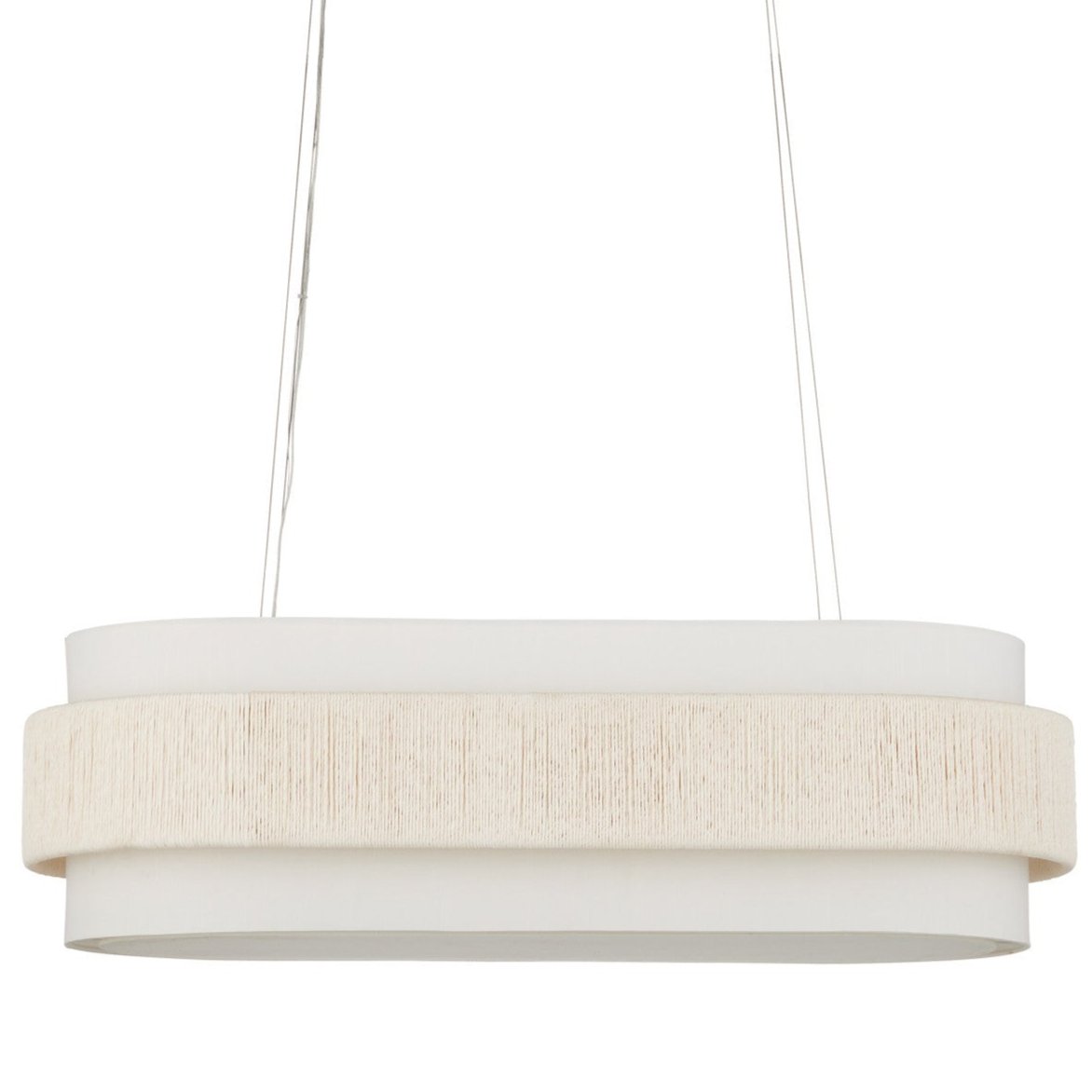 Oval Sugar White 5-Light Chandelier