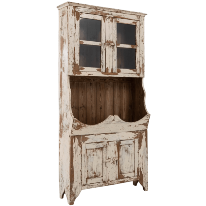 Portuguese Antique Wooden Vitrine, Circa 1850