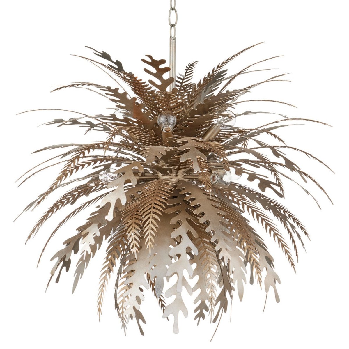 Bouquet Metal Leaves 12-Light Chandelier