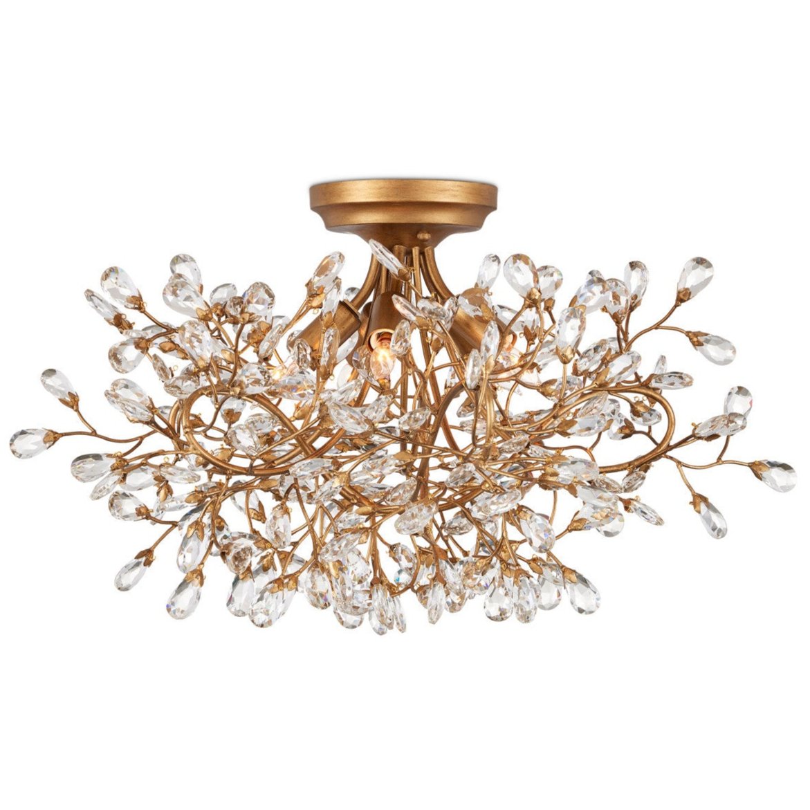 Crystal Buds 5-Light Semi-Flush Mount