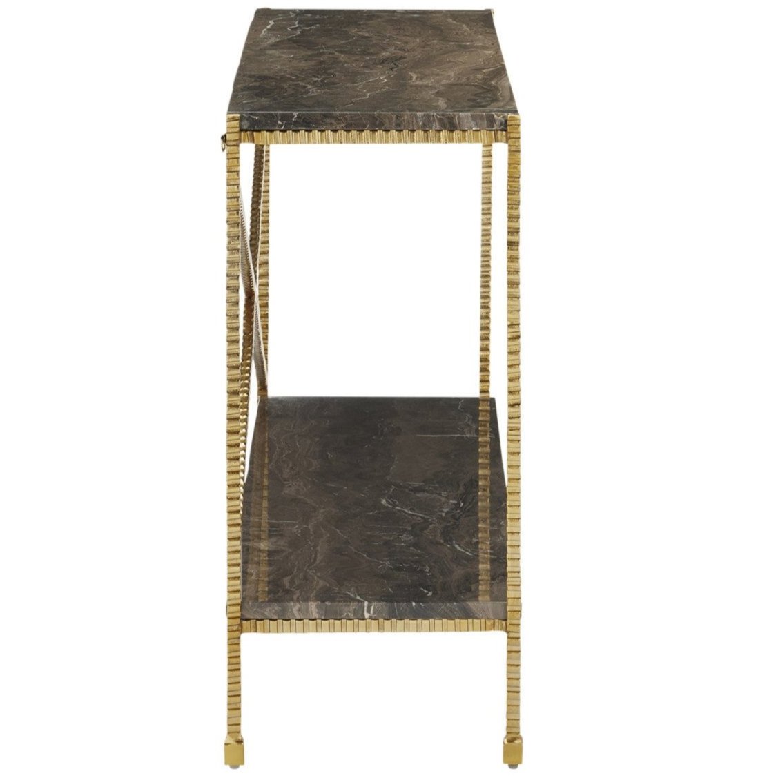 Cappuccino Marble Gold Console Table