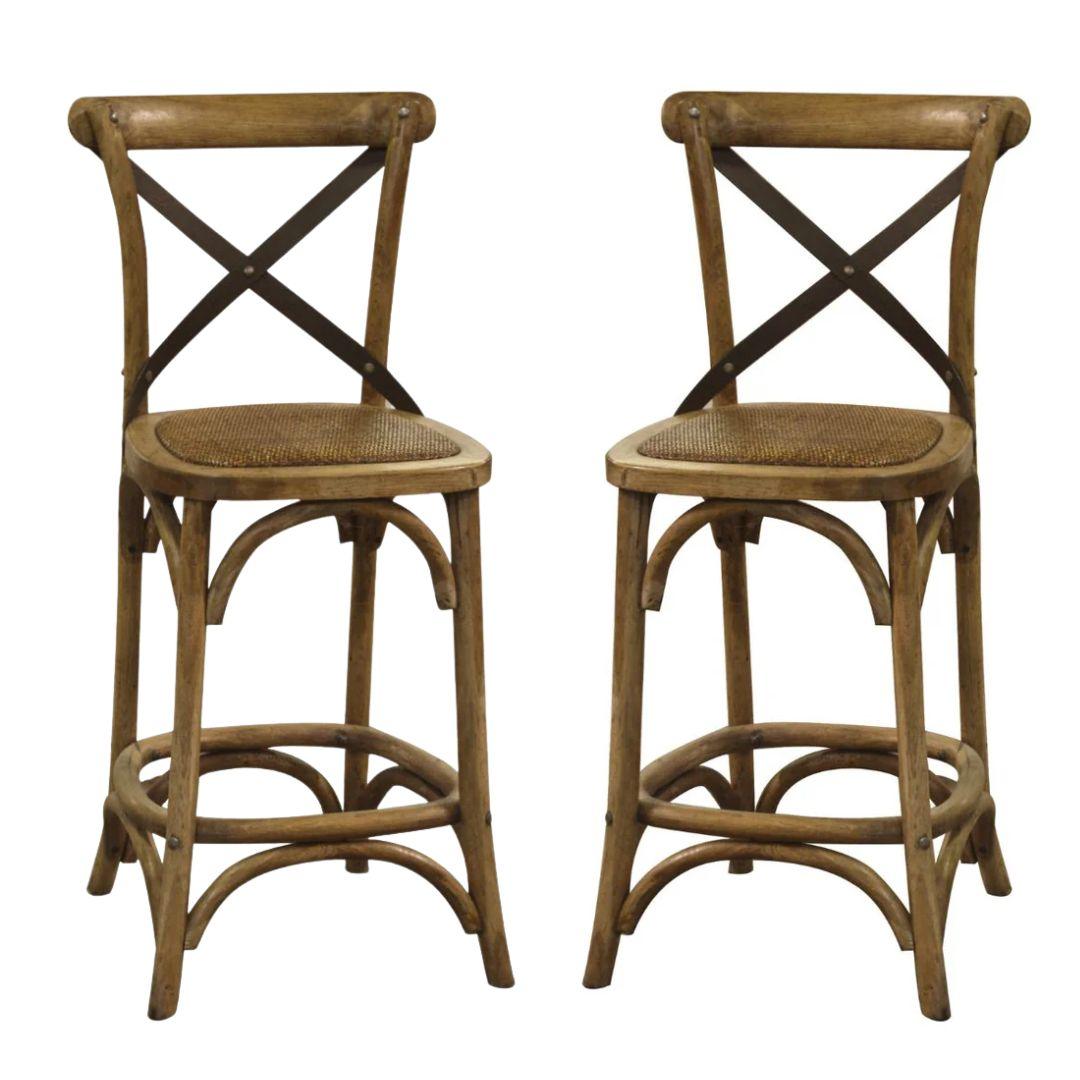 Parisian Cross Back Counter Stool