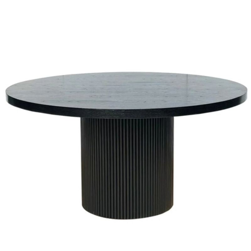 Black Elle Mindi Wood Round Dining Table