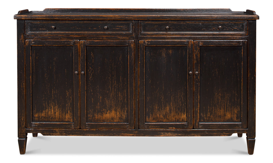 Black Madigan Aged French Country Sideboard