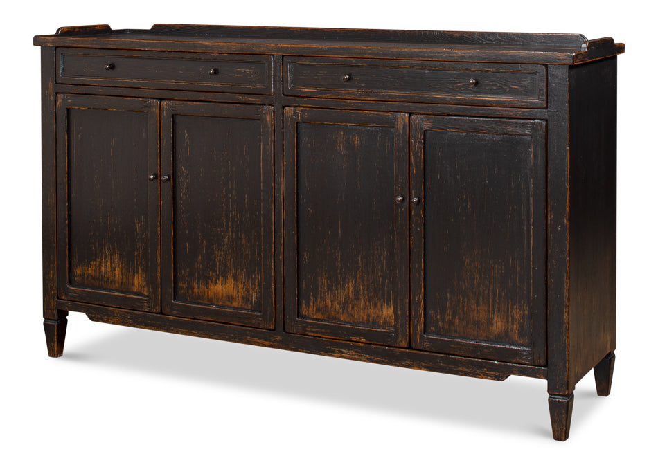 Black Madigan Aged French Country Sideboard