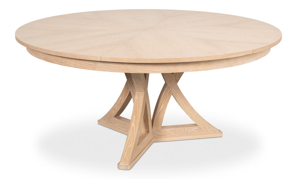 Bleached Oak Expandable Jupe Dining Table