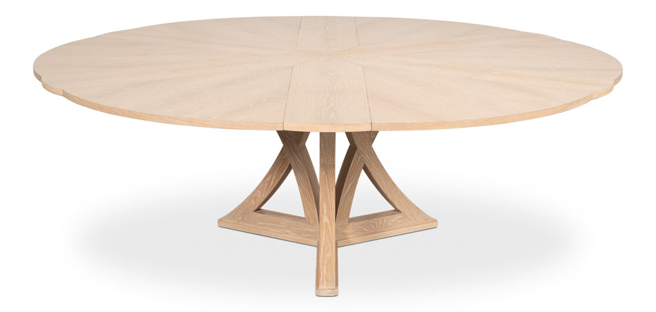 Bleached Oak Casual Jupe Dining Table