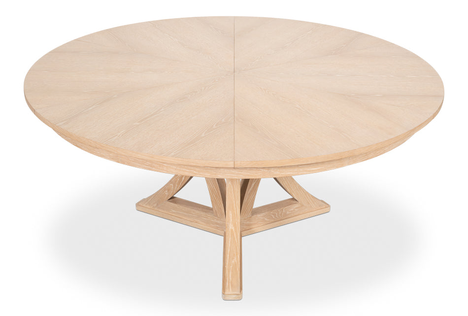 Bleached Oak Expandable Jupe Dining Table