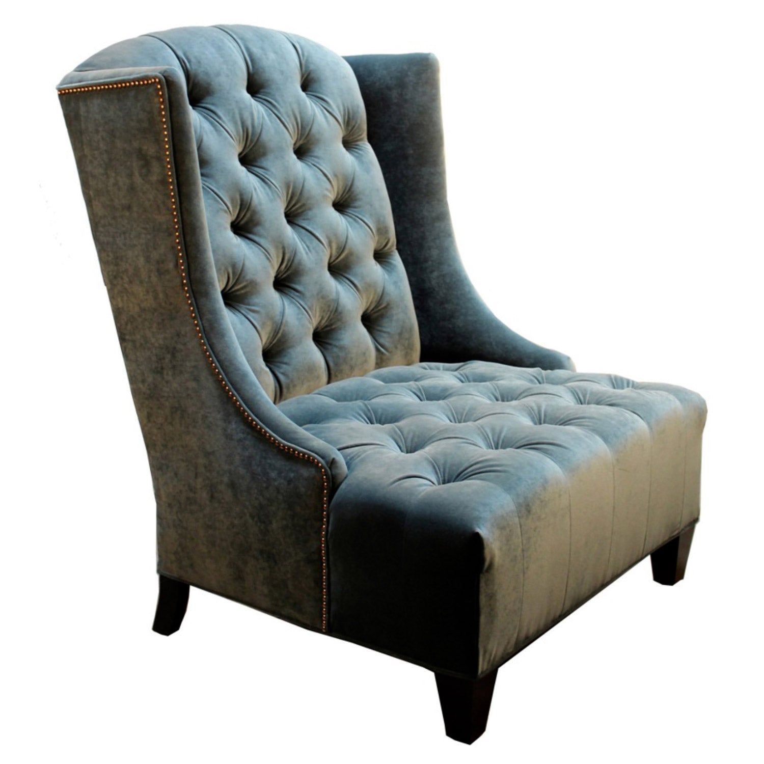 Luxurious Tufted Wingback Velvet Accent Chair