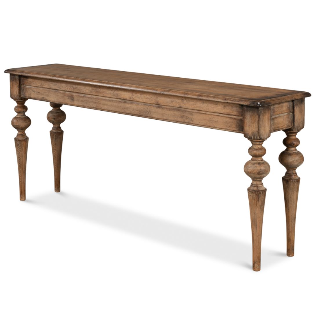 Rustic Brown Farmhouse Console Table