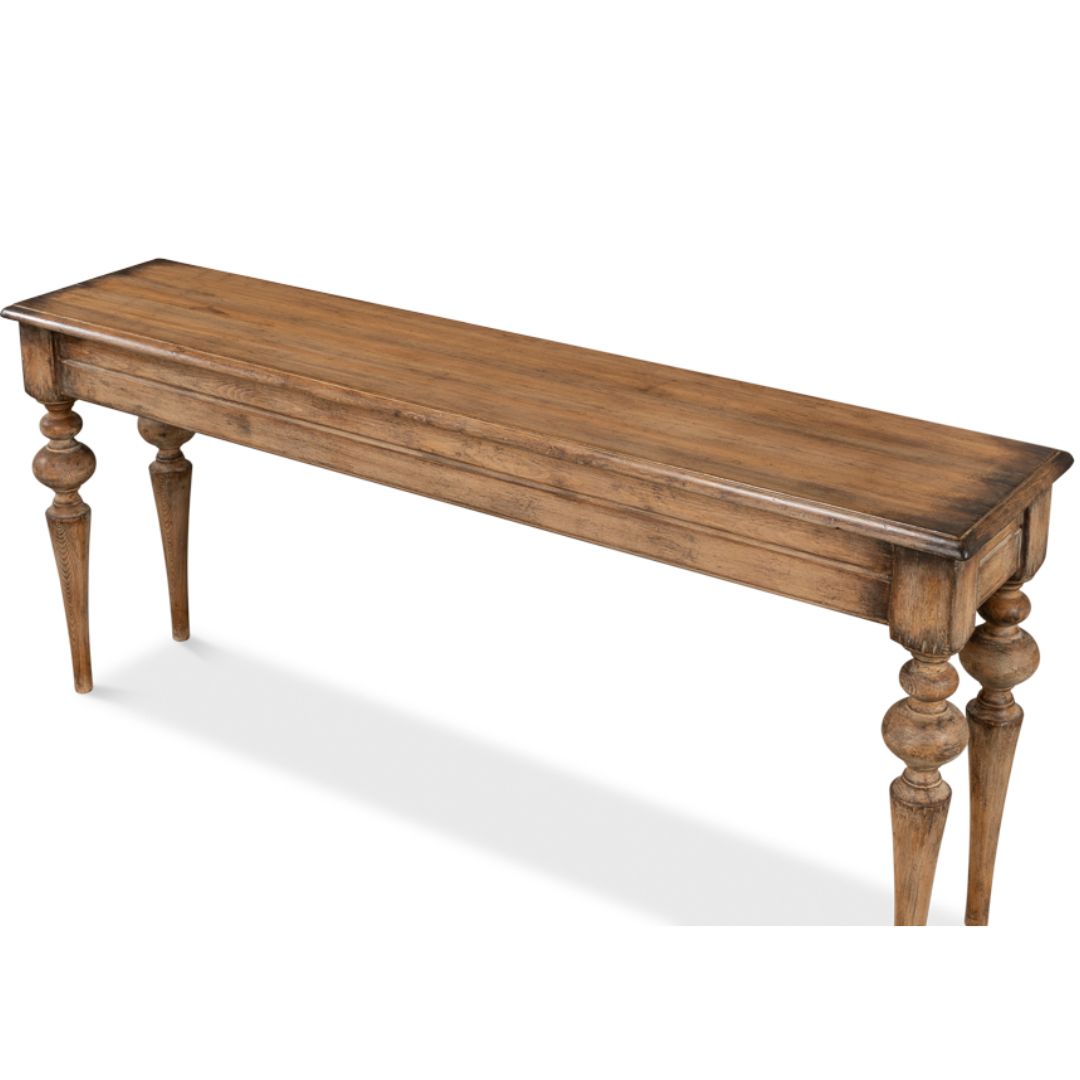 Rustic Brown Farmhouse Console Table