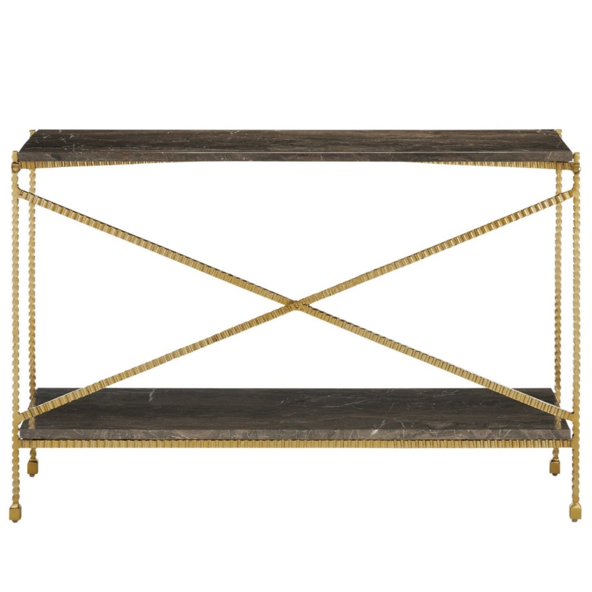 Cappuccino Marble Gold Accent Table