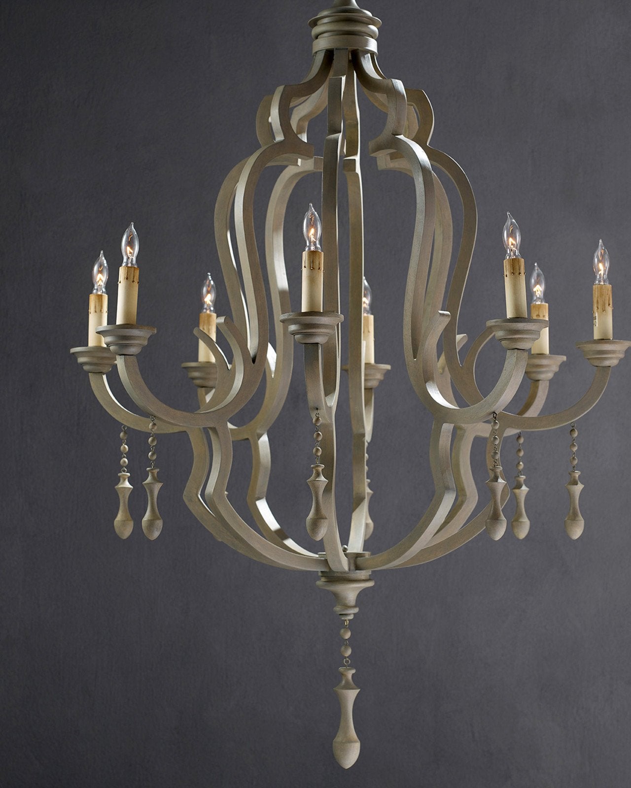 Waterloo Wood Beaded Chandelier