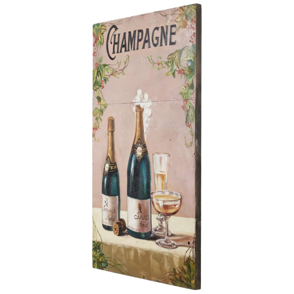 Champagne Toast Oil Paint Metal Wall Art