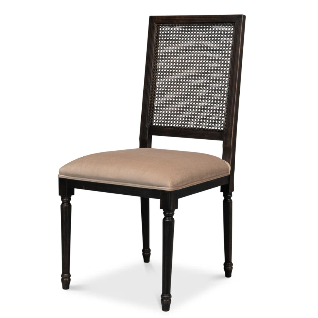 Black Cane Back Side Chair