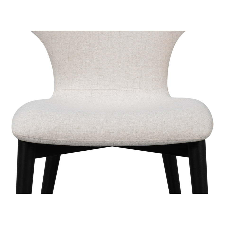 Modern Contour White and Black Chair