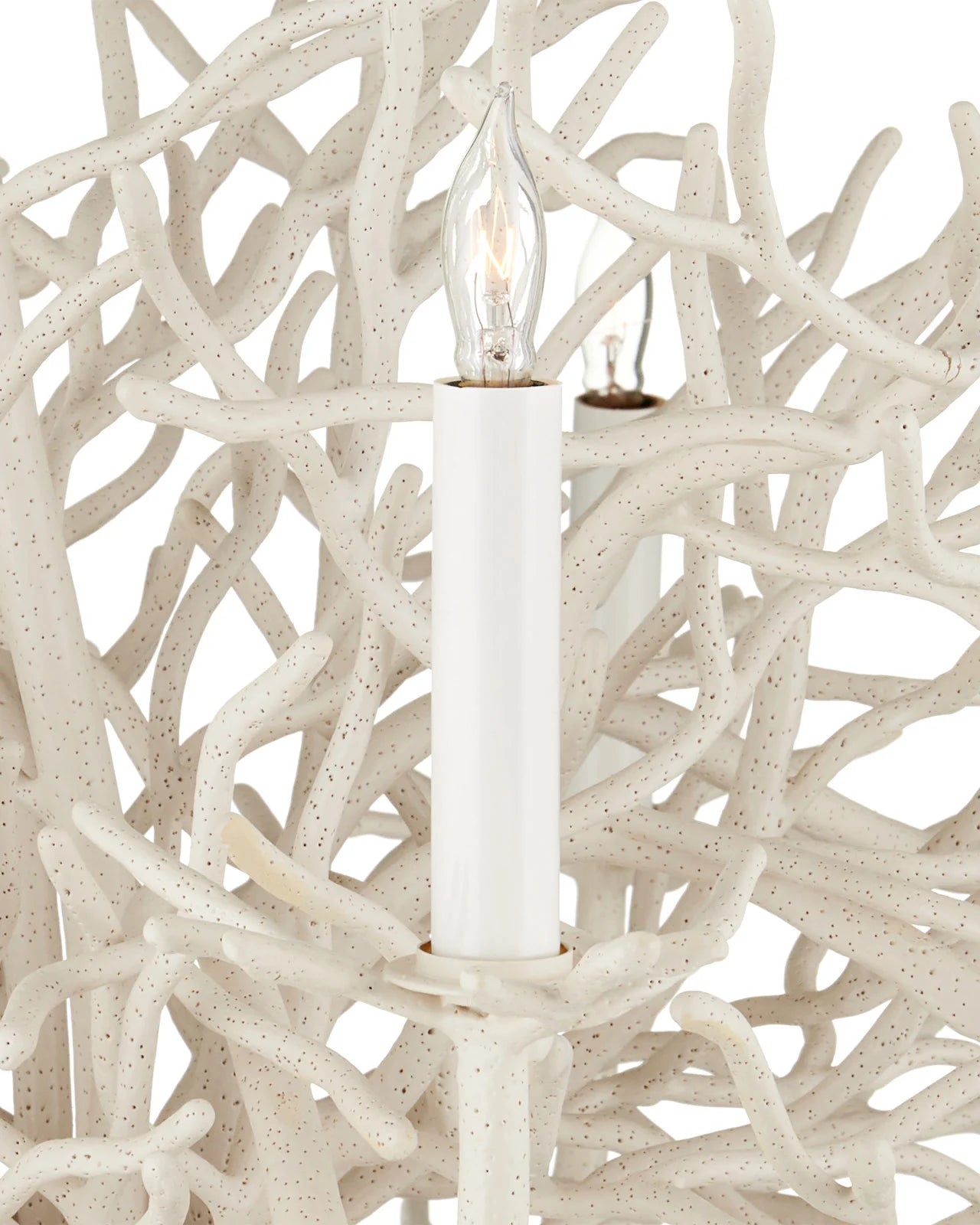 Large White Coral Chandelier