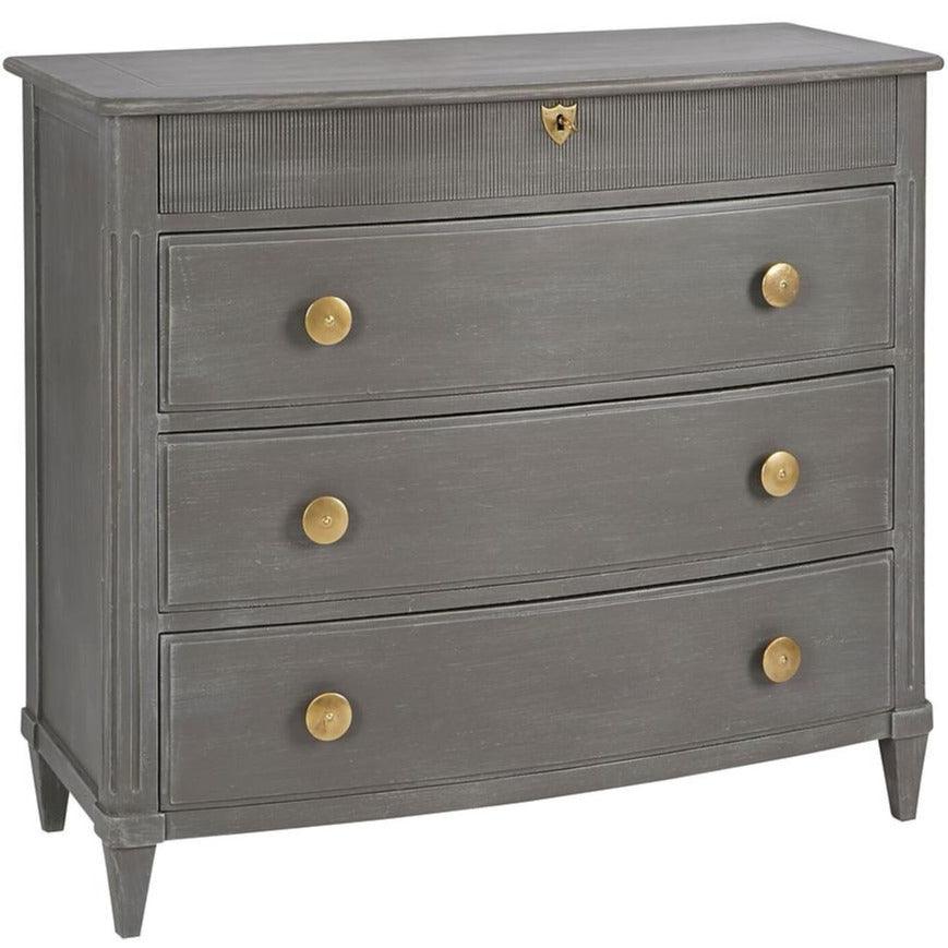 Curved Front 3-Drawer French Country Chest