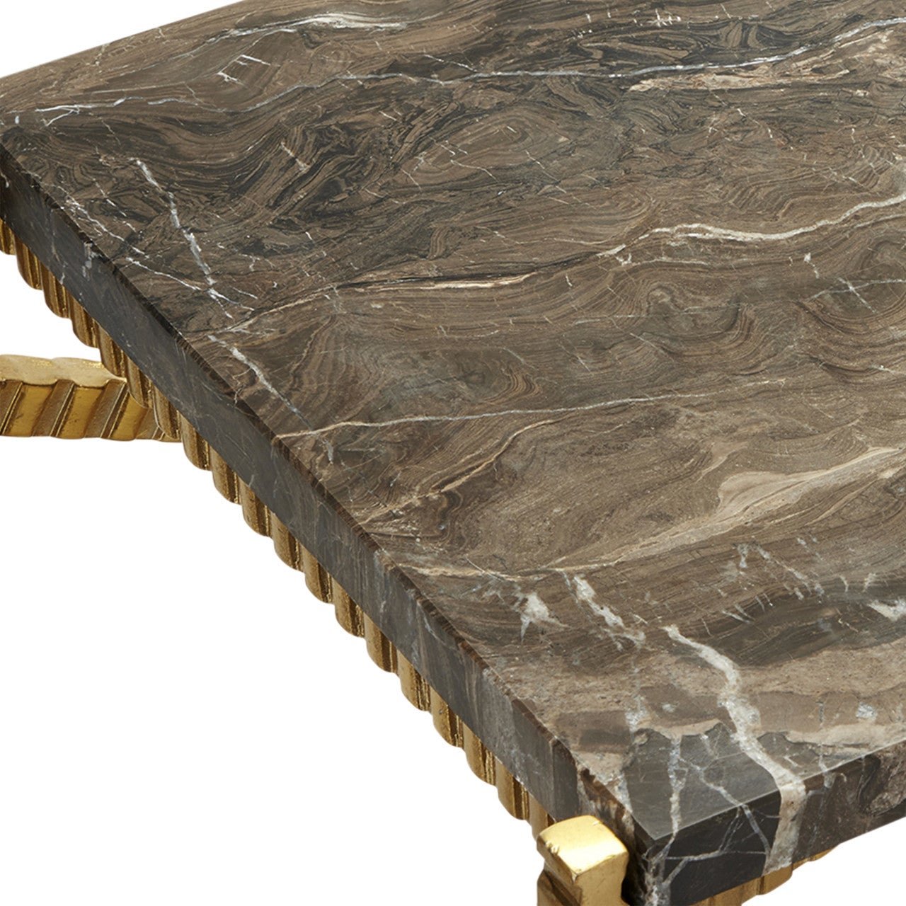 Cappuccino Marble Gold Console Table