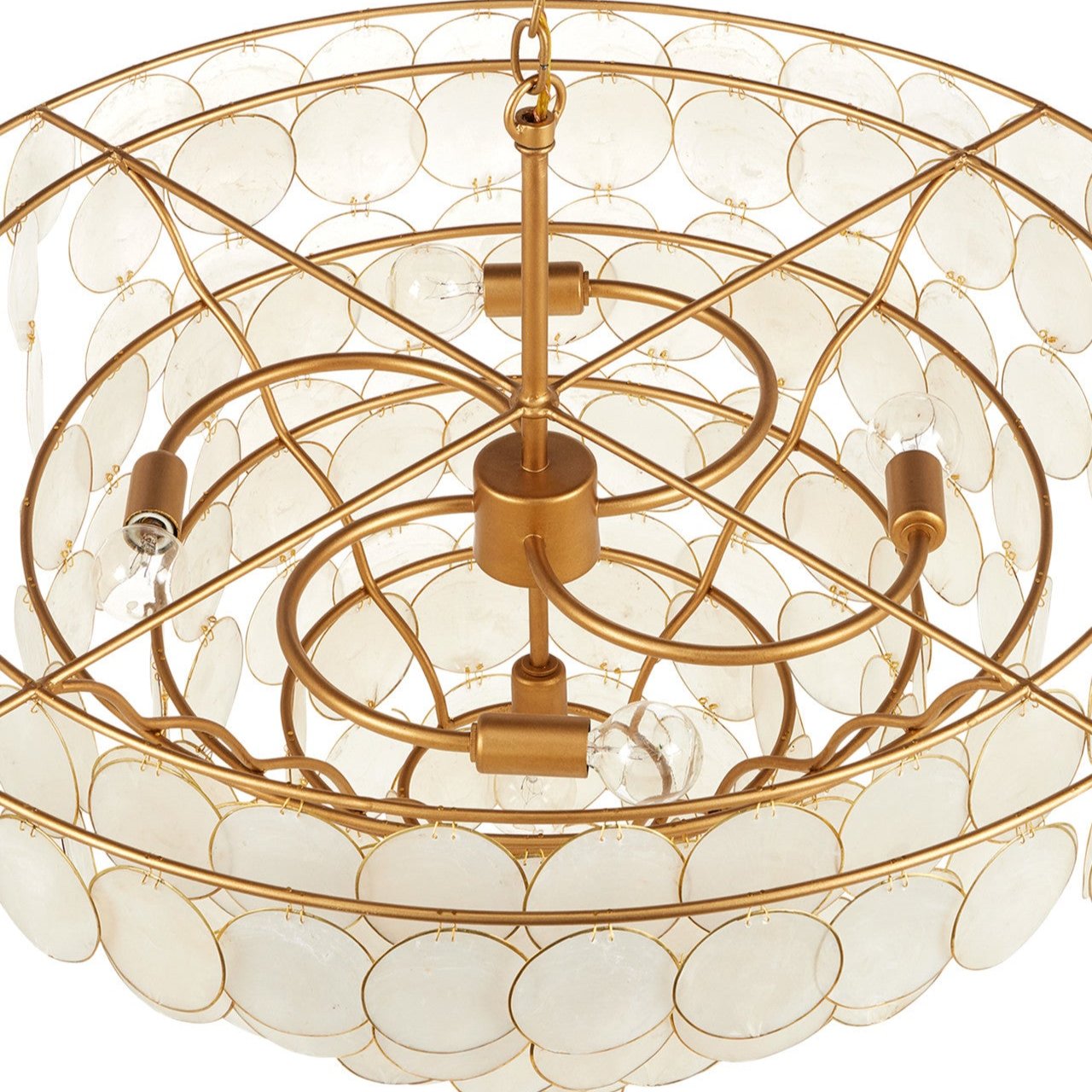 Capiz Shells 5-Light Large Semi-Flush Mount