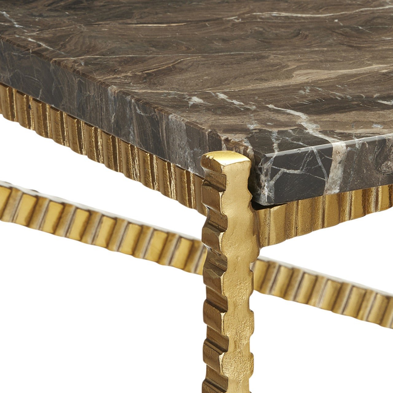 Cappuccino Marble Gold Console Table