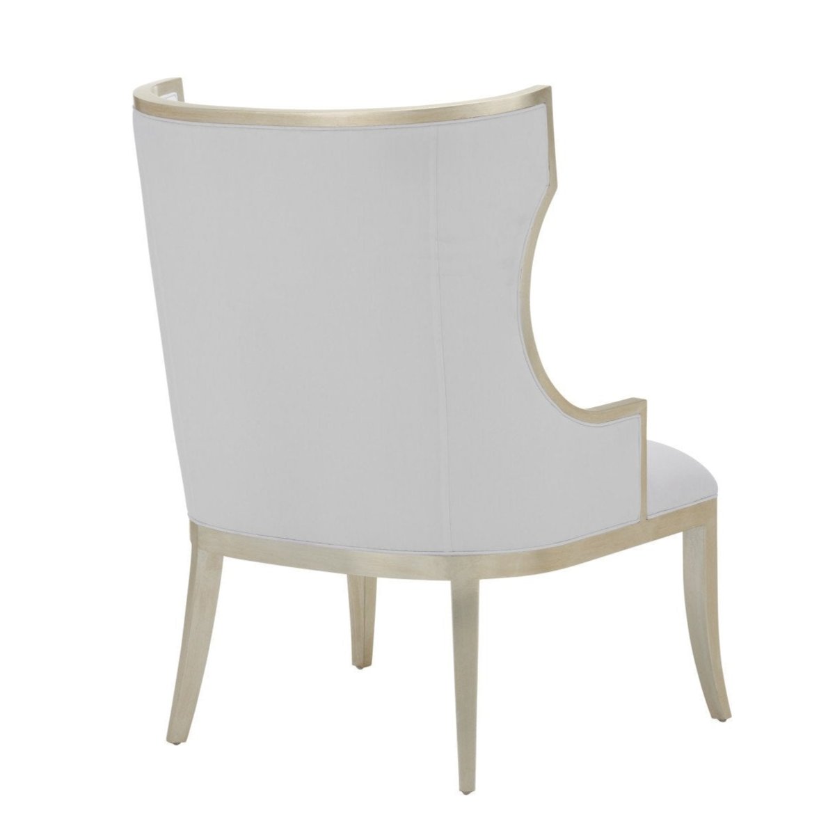 Silver Trimmed Muslin Chair