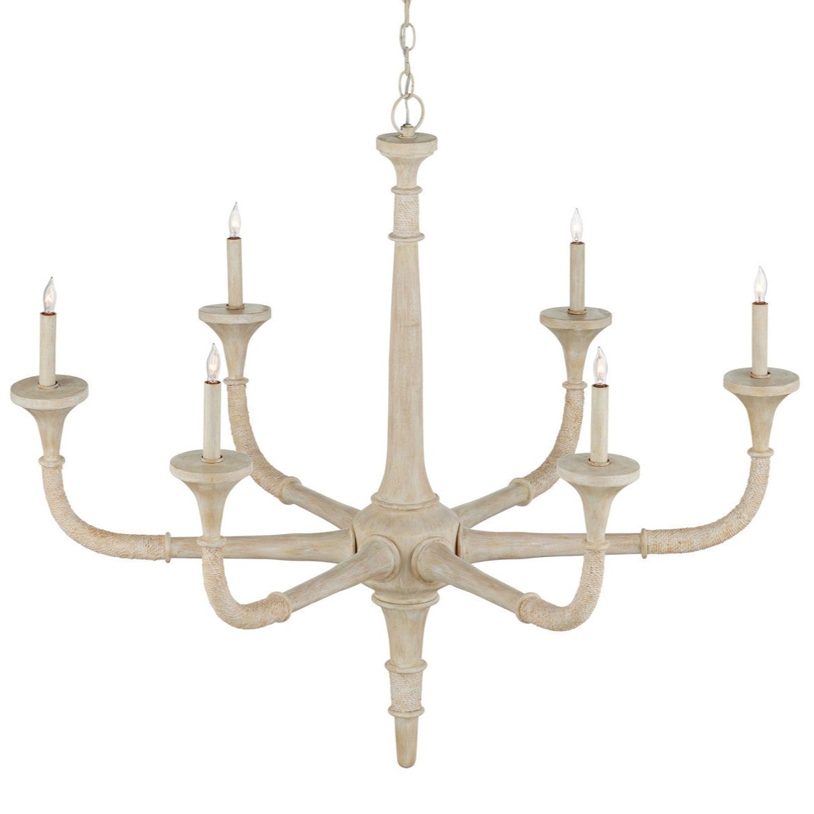 Natural Sandstone 6-Light Chandelier