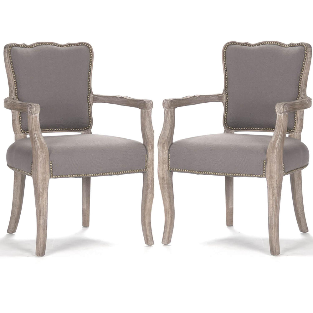 Elise French Gray Arm Chair