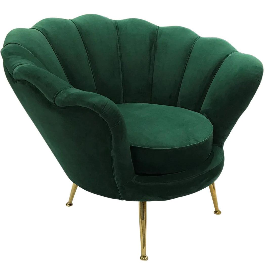 Emerald Green Velvet Mermaid Chair