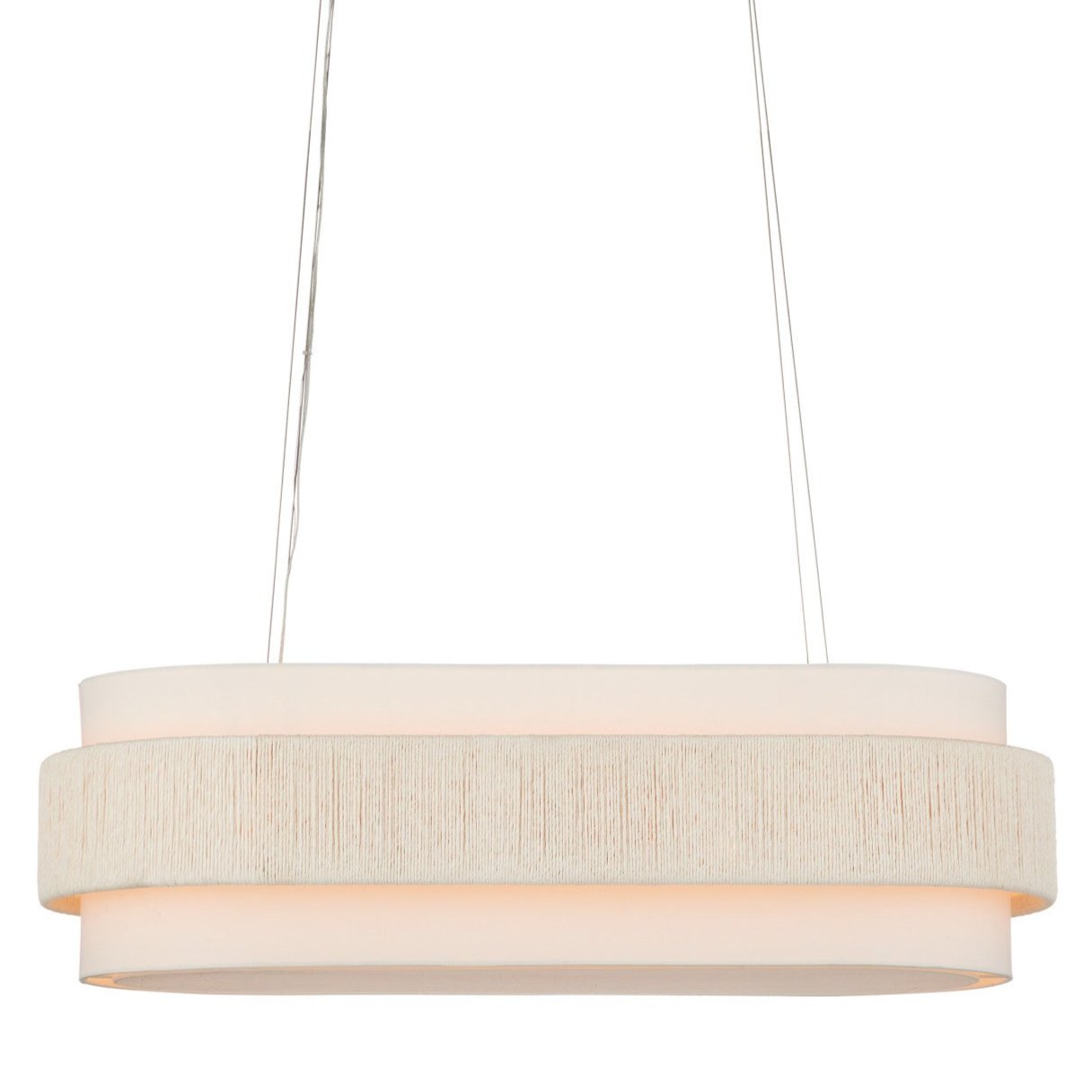 Oval Sugar White 5-Light Chandelier